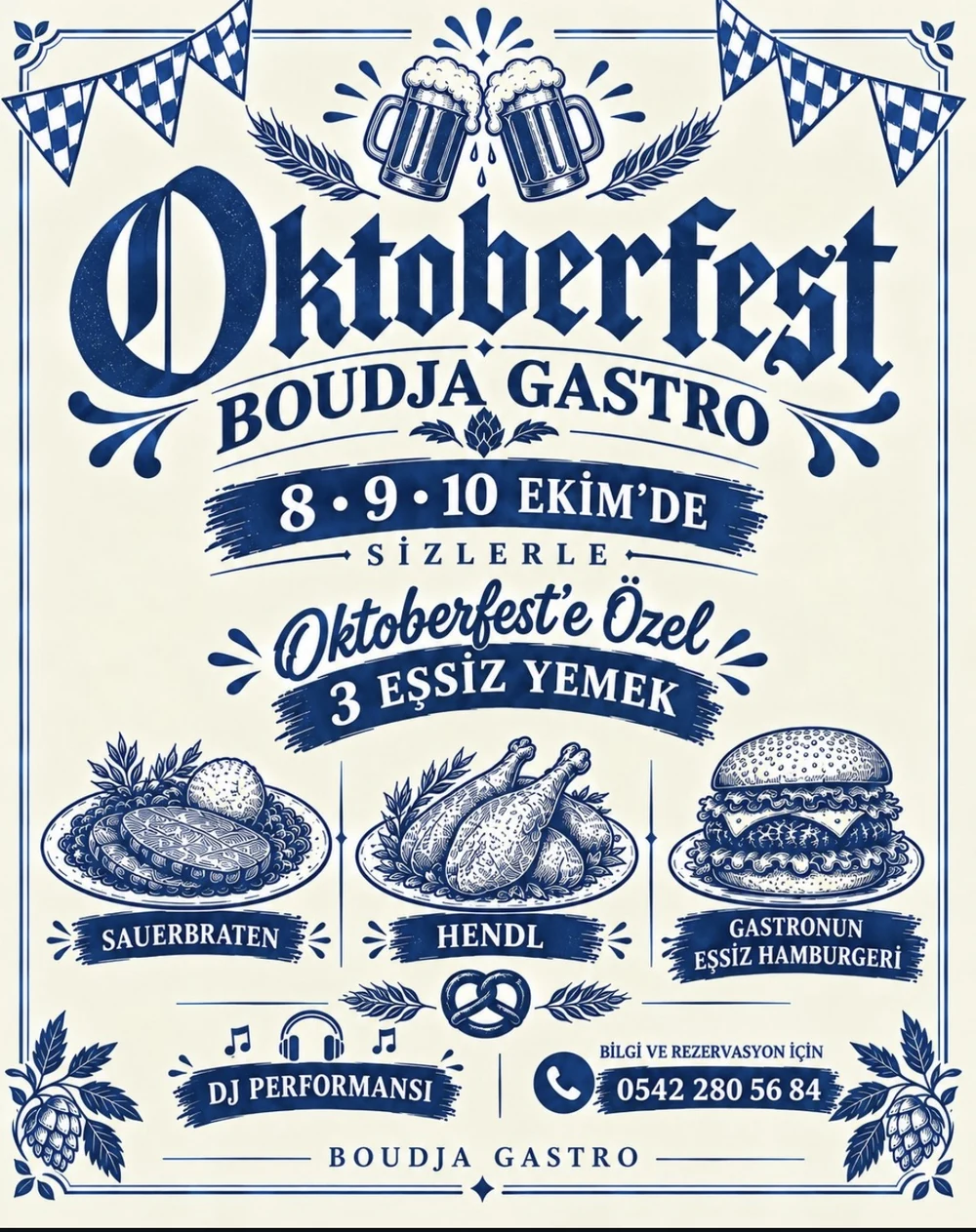 Oktoberfest Boudja Gastro Resmi Festival Afişi